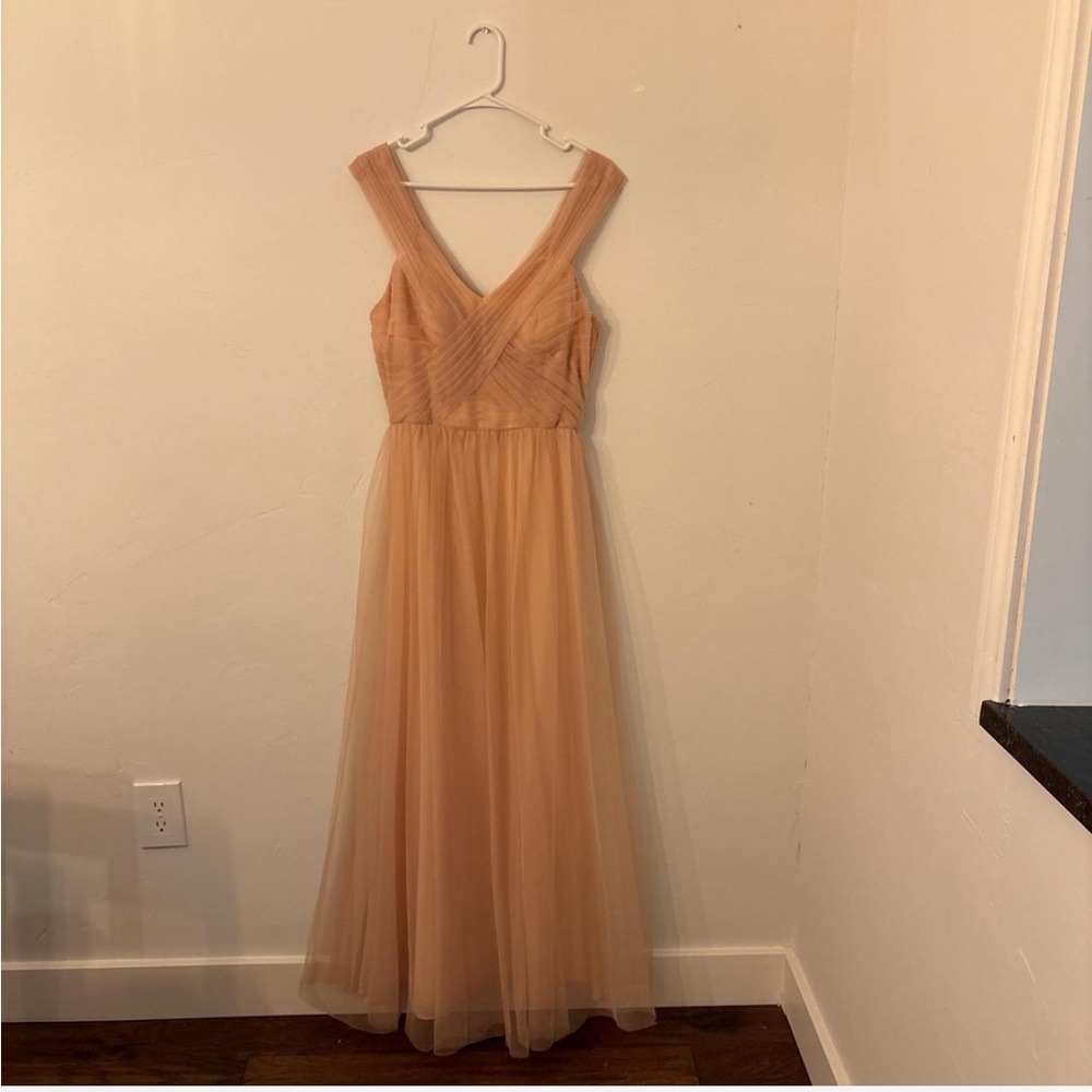 Elegant Peach Bridesmaids dress